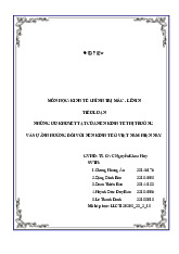 Tiểu luận: Ưu, Nhược Điểm Nền Kinh Tế Thị Trường Việt Nam | Môn Kinh tế chính trị - Trường Cao đẳng Du lịch Sài Gòn