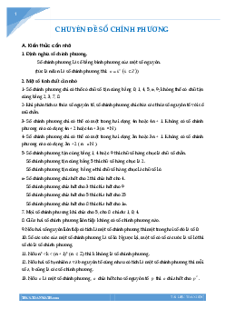 Chuyên đề số chính phương