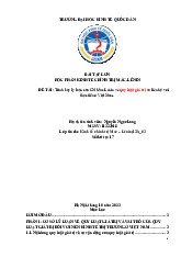 Quan điểm của chủ nghĩa Mác - Lenin về quy luật giá trị và liên hệ thực tiễn ở Việt Nam - Kinh tế Chính trị Mác-Lê Nin (KTCT01) | Đại học kinh tế quốc dân NEU