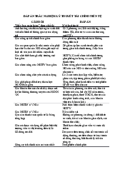 Đáp án trắc nghiệm lý thuyết tài chính tiền tệ môn Kinh tế chính trị | Trường Đại học Mở Hà Nội