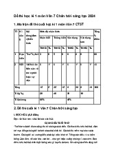 Đề thi học kì 1 môn Văn 7 Chân trời sáng tạo 2024
