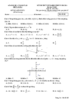 Đề thi thử tốt nghiệp THPT năm 2024 môn Toán sở GD&ĐT Kiên Giang
