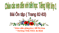 Giáo án điện tử Tiếng Việt 1 Tập 2 Chủ Đề 4 Kết nối tri thức: Ôn tập