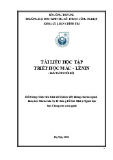 Tài liệu học tập Triết học Mác Lênin | Đại học Kinh tế kỹ thuật công nghiệp