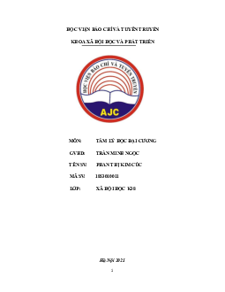 Tiểu luận ''Các yếu tố ảnh hưởng đến quá trình hình thành và phát triển nhân cách''