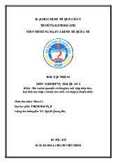 Thủ tục hải quan đối với hàng hóa xuất nhập khẩu theo loại hình tạm nhập- tái xuất, tạm xuất - tái nhập và chuyển khẩu | Môn Nghiệp vụ hải quan - Đại học Kinh Tế Quốc Dân