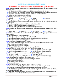 Trắc Nghiệm Sử 9 Bài 30: Hoàn thành giải phóng miền Nam, thống nhất đất nước (1973 - 1975) (Có Đáp Án)