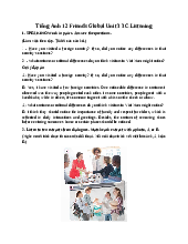 Giải SGK Tiếng Anh 12 Friends Global Unit 3 3C Listening