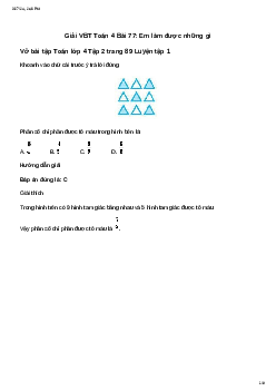 Vở bài tập Toán lớp 4 Bài 77: Em làm được những gì Chân trời sáng tạo