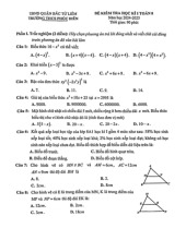 Đề học kì 1 Toán 8 năm 2024 – 2025 trường THCS Phúc Diễn – Hà Nội