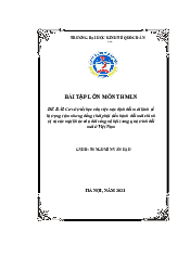 Cơ sở triết học của việc xác định đổi mới kinh tế là trọng tâm nhưng đồng thời phải tiến hành đổi mới chính trị và các mặt khác của đời sống xã hội trong quá trinh đổi mới ở Việt Nam - Triết học Mác Lenin| Đại học Kinh Tế Quốc Dân