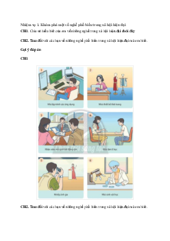 Hoạt đông trải nghiệm 8: Tìm hiểu nghề trong xã hội hiện đại - Chân trời sáng tạo