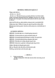 Vở ghi chép lý thuyết - Môn hệ thống thông tin quản lý | Đại học Kinh Tế Quốc Dân