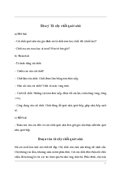 Tả cây chổi quét nhà (Dàn ý + 3 mẫu) | Tập làm văn lớp 5