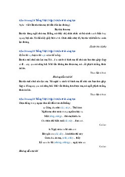 Giải VBT môn Tiếng việt 2 - Bài 2: Cánh đồng của bố | Chân trời sáng tạo