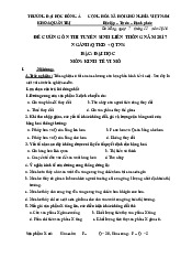 Đề cương ôn thi trắc nghiệm môn kinh tế vĩ mô