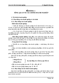 Giáo trình môn Tài chính doanh nghiệp | Đại học Ngoại Thương