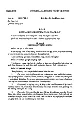 Dự Thảo Luật Ban Hành Văn Bản Quy Phạm Pháp Luật Trình Quốc Hội | Môn Pháp luật đại cương - Học viện Hành chính Quốc gia
