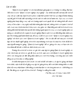 Bài giảng quản trị doanh nghiệp