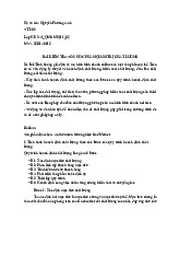 Bài kiểm tra số 2 quản trị chất lượng | Trường Đại học Thương Mại