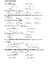 Bài tập về nhà Nguyên Hàm và Tính Toán Hàm Số môn Toán 12