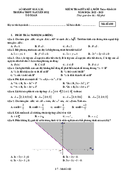 Đề giữa học kì 1 Toán 10 năm 2022 – 2023 trường THPT Nguyễn Huệ – Đắk Lắk