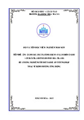 Đề cương Đề án Tốt nghiệp: Đánh giá dịch vụ lặn biển môn Marketing du lịch | Trường Đại Học Nha Trang