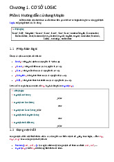 Chương 1  Cơ Sở Logic và Hướng Dẫn Sử Dụng Maple môn Toán rời rạc 1A | Trường Đại học Khoa học Tự nhiên, Đại học Quốc gia Thành phố Hồ Chí Minh