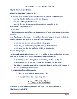 Tài liệu dạy thêm – học thêm chuyên đề xác suất thực nghiệm