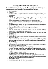 Tài liệu sưu tầm Văn hóa dân gian Việt Nam