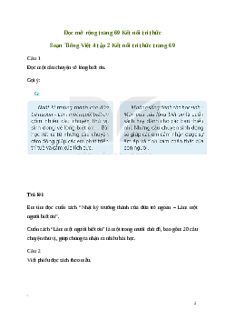 Soạn bài Đọc mở rộng trang 69 | Kết nối tri thức