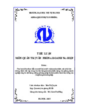 Tiểu luận môn quản trị văn phòng doanh nghiệp: Xây dựng văn hóa doanh nghiệp tại Vinamilk | Đại Học Nội Vụ Hà Nội
