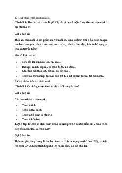 Giải Công nghệ 11 Bài 9: Thức ăn chăn nuôi | Cánh diều