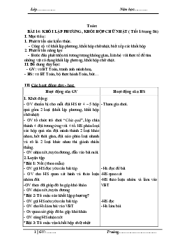 Bài 14 Buổi 2 | Giáo án Toán 1 | Kết nối tri thức với cuộc sống (Cả năm)