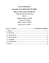 Báo cáo bài tập lớn: Dịch máy với Transformer môn Xử lý ngôn ngữ tự nhiên | Trường Đại học Bách Khoa Hà Nội