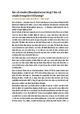 Sai số chuẩn (Standard error) là gì? Sai số chuẩn trong kinh tế lượng?