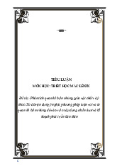 Phân Tích Quan Hệ Biện Chứng giữa Vật Chất và Ý Thức | Tiểu luận Môn Triết học Mác - Lênin - Trường Cao đẳng Kinh tế Công nghiệp Hà Nội
