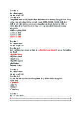 Đề thi Môn Hệ điều hành | Đại học Bách Khoa Hà Nội