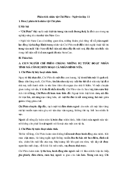 16 bài Phân tích nhân vật Chí Phèo HAY CHỌN LỌC | Văn mẫu 11 Kết nối tri thức