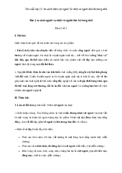 So sánh nhân vật người Vợ nhặt và người đàn bà hàng chài | Văn mẫu 12