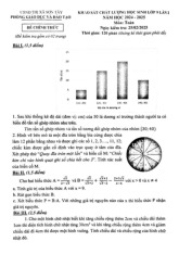 Đề khảo sát Toán 9 lần 2 năm 2024 – 2025 phòng GD&ĐT Sơn Tây – Hà Nội