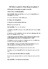 Đề thi giữa học kỳ 2 môn Hoạt động trải nghiệm lớp 8 năm học 2024 - 2025 | Bộ sách Cánh diều