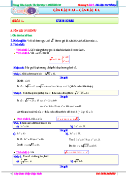 Chuyên đề căn bậc hai và căn bậc ba – Diệp Tuân