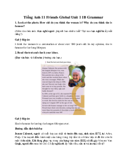 Giải Tiếng Anh 11 Unit 1 1B Grammar | Friends Global