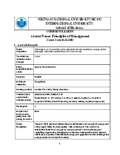 Giáo trình học phần Principles of Management | Trường Đại học Quốc tế, Đại học Quốc gia Thành phố Hồ Chí Minh
