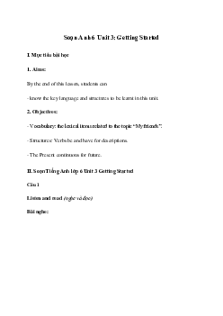 Giải Tiếng Anh 6 Unit 3: Getting Started | Global Success