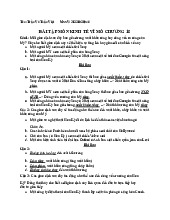 Bài tập chương 18 môn kinh tế vĩ mô | Đại học Kinh tế Thành phố Hồ Chí Minh