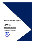BWE báo cáo phân tích - Tài chính ngân hàng | Trường Đại học Khánh Hòa