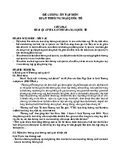 Đề cương ôn tập Chương I, II, III môn Luật thương mại quốc tế | Trường Đại học Luật Hà Nội