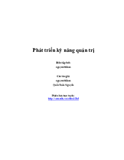 Lý thuyết môn quản trị học